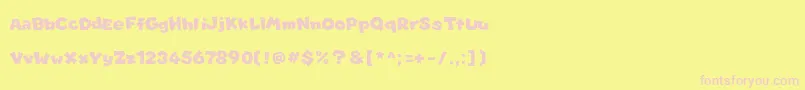Marionett Font – Pink Fonts on Yellow Background