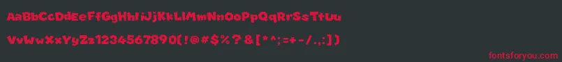Marionett Font – Red Fonts on Black Background