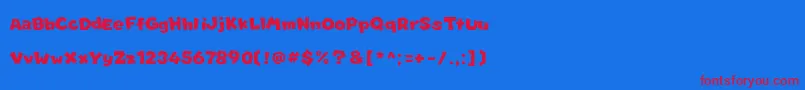 Marionett Font – Red Fonts on Blue Background