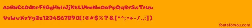 Шрифт Marionett – красные шрифты на оранжевом фоне