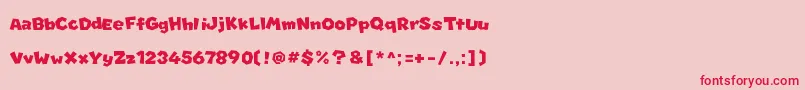 Marionett Font – Red Fonts on Pink Background