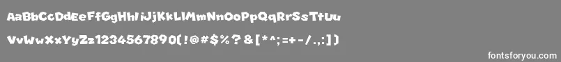 フォントMarionett – 灰色の背景に白い文字