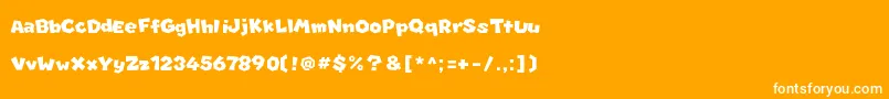 Marionett Font – White Fonts on Orange Background