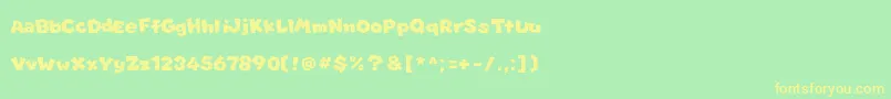 Marionett Font – Yellow Fonts on Green Background