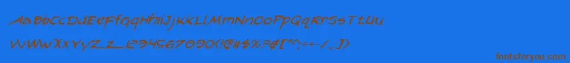 Ariloni Font – Brown Fonts on Blue Background