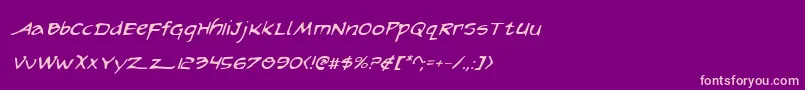 Ariloni Font – Pink Fonts on Purple Background