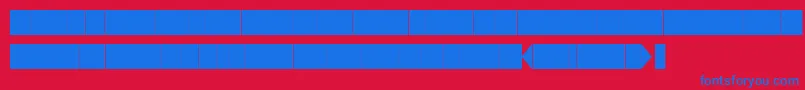 フォントKglaughterlinesbase – 赤い背景に青い文字
