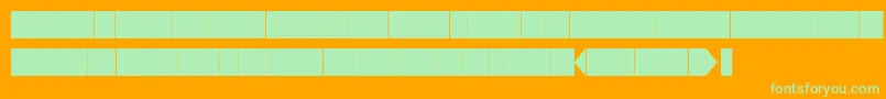 Fonte Kglaughterlinesbase – fontes verdes em um fundo laranja