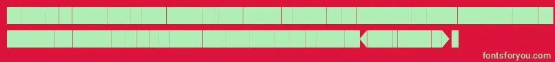Kglaughterlinesbase Font – Green Fonts on Red Background