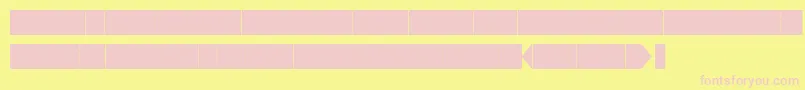 フォントKglaughterlinesbase – ピンクのフォント、黄色の背景