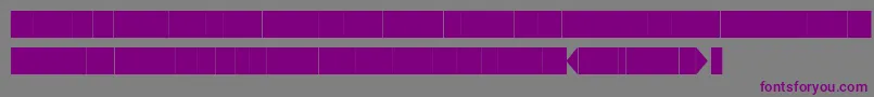 フォントKglaughterlinesbase – 紫色のフォント、灰色の背景