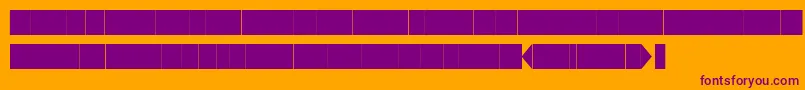 フォントKglaughterlinesbase – オレンジの背景に紫のフォント