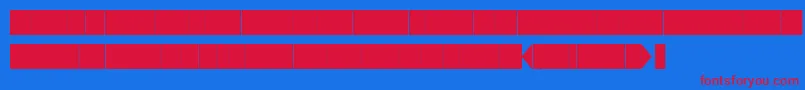 フォントKglaughterlinesbase – 赤い文字の青い背景