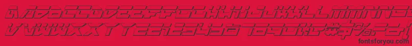 TrajiaLaserItalic3D Font – Black Fonts on Red Background
