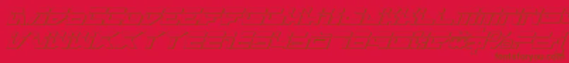 TrajiaLaserItalic3D Font – Brown Fonts on Red Background