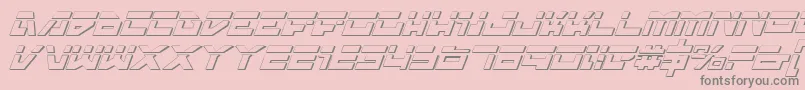 TrajiaLaserItalic3D Font – Gray Fonts on Pink Background