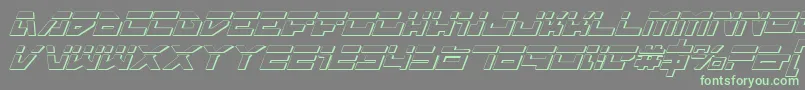 TrajiaLaserItalic3D Font – Green Fonts on Gray Background