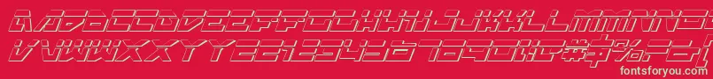 TrajiaLaserItalic3D Font – Green Fonts on Red Background