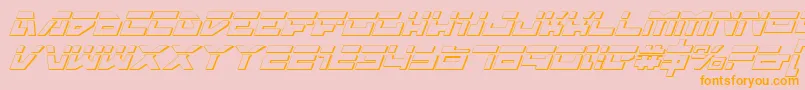 TrajiaLaserItalic3D Font – Orange Fonts on Pink Background