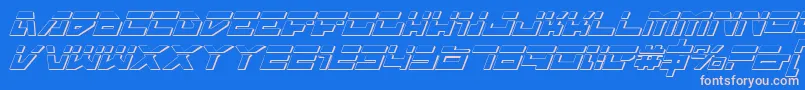 TrajiaLaserItalic3D Font – Pink Fonts on Blue Background