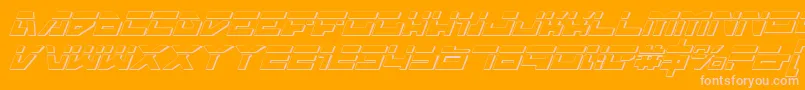 TrajiaLaserItalic3D Font – Pink Fonts on Orange Background