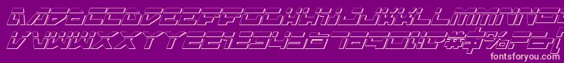 TrajiaLaserItalic3D Font – Pink Fonts on Purple Background