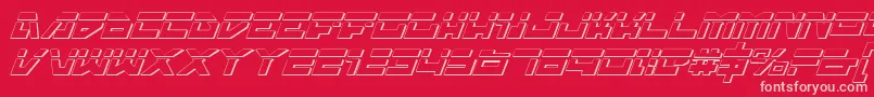 TrajiaLaserItalic3D Font – Pink Fonts on Red Background