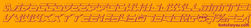 TrajiaLaserItalic3D Font – Purple Fonts on Orange Background