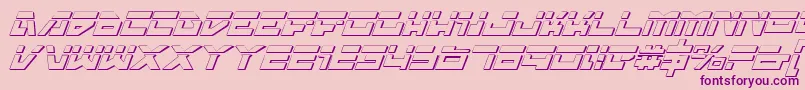 TrajiaLaserItalic3D Font – Purple Fonts on Pink Background