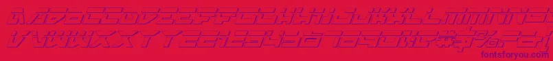 TrajiaLaserItalic3D Font – Purple Fonts on Red Background