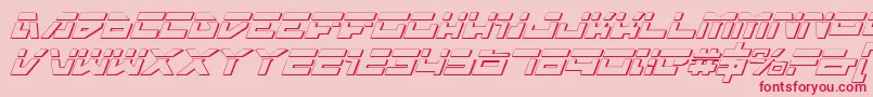 fuente TrajiaLaserItalic3D – Fuentes Rojas Sobre Fondo Rosa