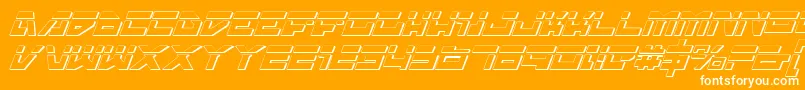 TrajiaLaserItalic3D Font – White Fonts on Orange Background
