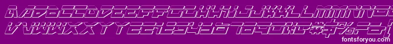 TrajiaLaserItalic3D Font – White Fonts on Purple Background