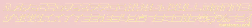 TrajiaLaserItalic3D Font – Yellow Fonts on Pink Background