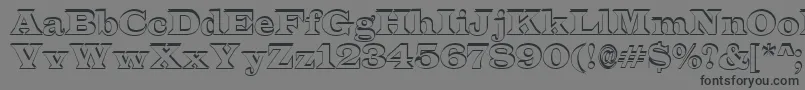 フォントLatinoshRegular – 黒い文字の灰色の背景