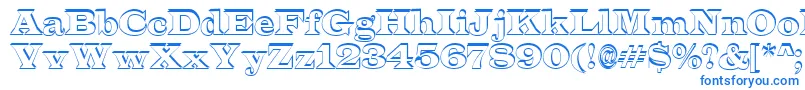 LatinoshRegular Font – Blue Fonts on White Background