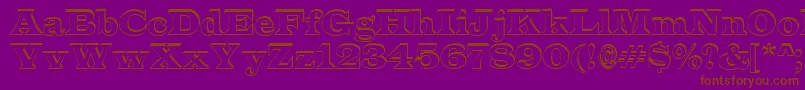 LatinoshRegular Font – Brown Fonts on Purple Background