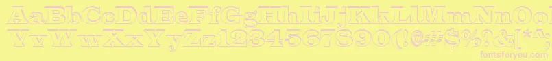 LatinoshRegular Font – Pink Fonts on Yellow Background