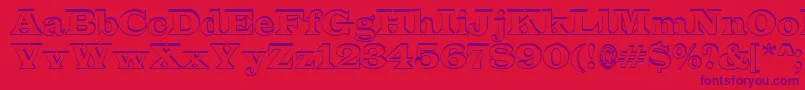 LatinoshRegular Font – Purple Fonts on Red Background