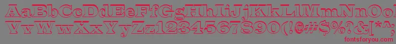 LatinoshRegular-fontti – punaiset fontit harmaalla taustalla