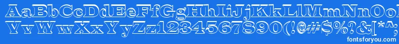 LatinoshRegular Font – White Fonts on Blue Background