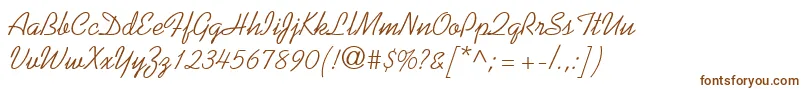 Шрифт ProseScriptSsi – коричневые шрифты на белом фоне