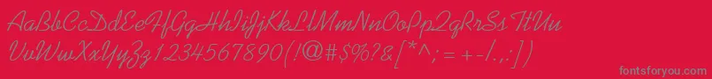 ProseScriptSsi Font – Gray Fonts on Red Background