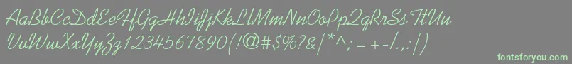 ProseScriptSsi Font – Green Fonts on Gray Background