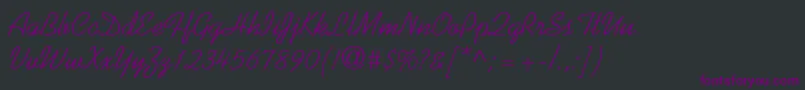 Шрифт ProseScriptSsi – фиолетовые шрифты на чёрном фоне