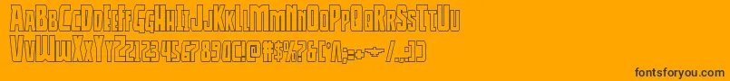 Thunderhawkshadow-Schriftart – Schwarze Schriften auf orangefarbenem Hintergrund