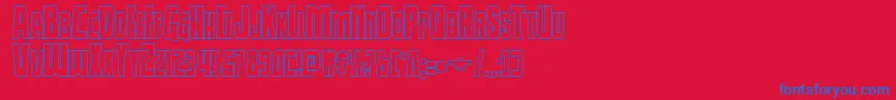 Thunderhawkshadow Font – Blue Fonts on Red Background