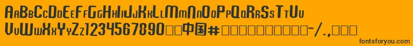Vixene Font – Black Fonts on Orange Background