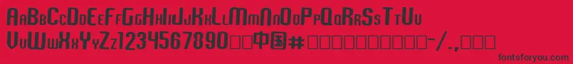 Vixene Font – Black Fonts on Red Background