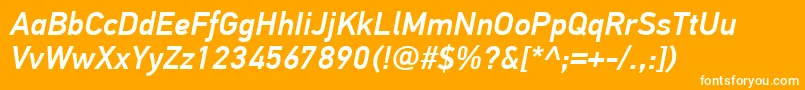 PfdintextproMediumitalic Font – White Fonts on Orange Background